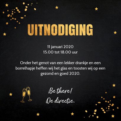 Nieuwjaarsborrel goud confetti typografie 2020 3