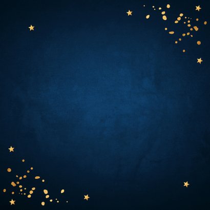 Nieuwjaarsborrel uitnodiging confetti goud 2