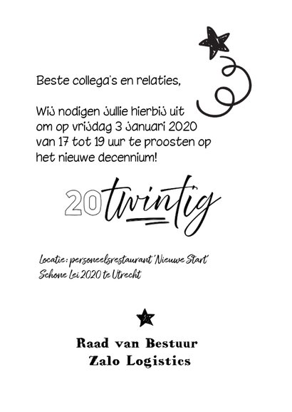 Nieuwjaarsborrel uitnodiging 3