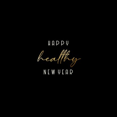 Nieuwjaarscollage Happy Healthy New Year goudlook 2