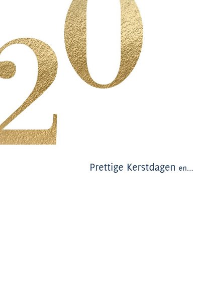 Nieuwjaarskaart 2019 goud en donker blauw 2