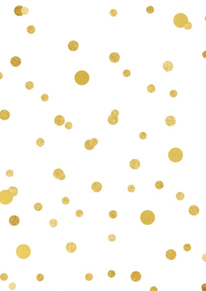 Nieuwjaarskaart 2020 confetti goud 2