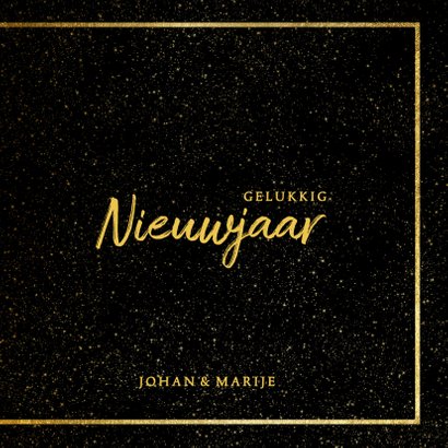 Nieuwjaarskaart 2020 met foto en gouden kader 3