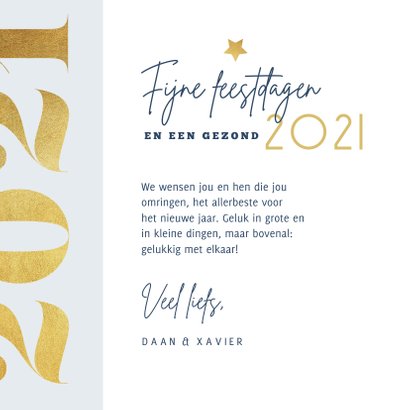 Nieuwjaarskaart 2021 goud modern grafisch foto 3