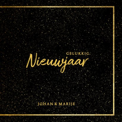Nieuwjaarskaart 2021 met foto en gouden kader 3
