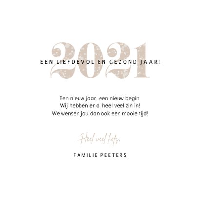 Nieuwjaarskaart 2021 sparkle parel foto grafisch 3