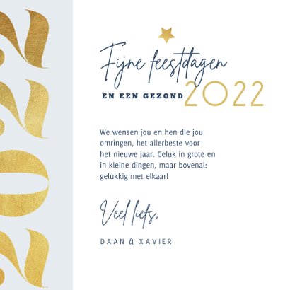 Nieuwjaarskaart 2022 goud modern grafisch foto 3