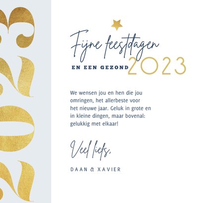 Nieuwjaarskaart 2023 goud modern grafisch foto 3
