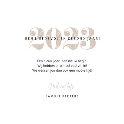 Nieuwjaarskaart 2023 sparkle parel foto grafisch 3