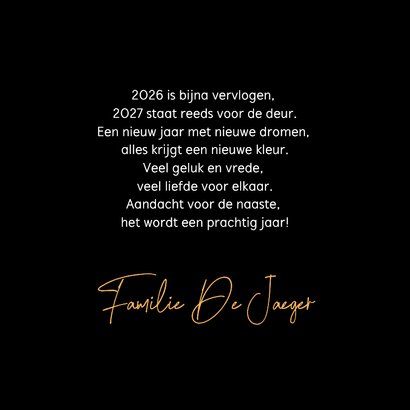 Nieuwjaarskaart 2027 Let it Shine 3