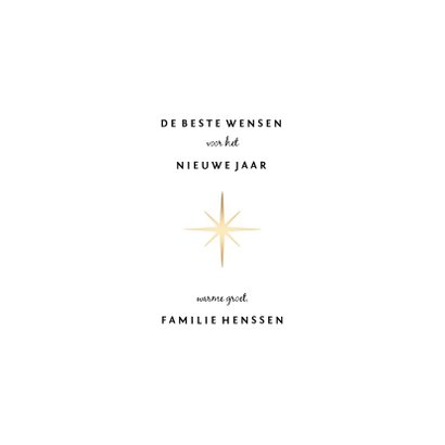 Nieuwjaarskaart 'Best Wishes' goudlook 3