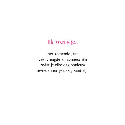 Nieuwjaarskaart bloemen hart vrolijk 3