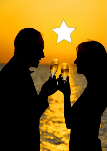 Nieuwjaarskaart champagne 'happy new year' 2021 2