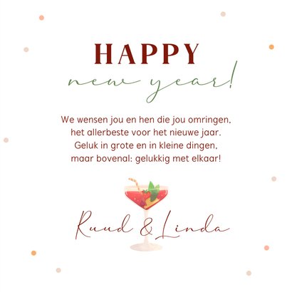 Nieuwjaarskaart cocktails en vuurwerk cheers 2027 3