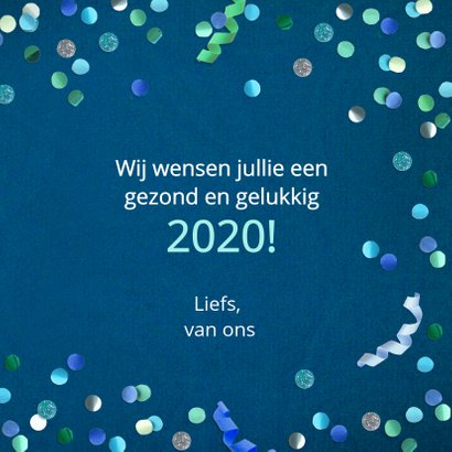 Nieuwjaarskaart confetti 3