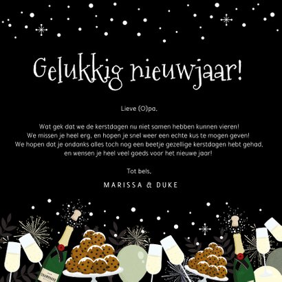 Nieuwjaarskaart Corona papieren kerstkus door de brievenbus 3