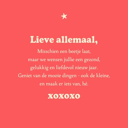 Nieuwjaarskaart 'De beste wensen nog, hè' 3