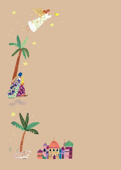 Nieuwjaarskaart drie koningen ster en engel 2