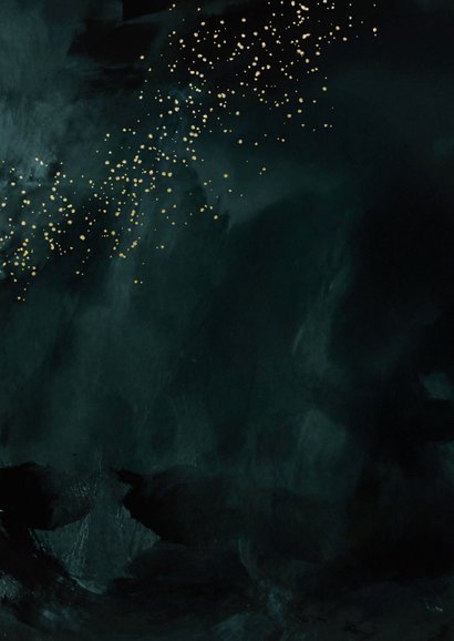 Nieuwjaarskaart fotocollage 13 kerstballen goud 2