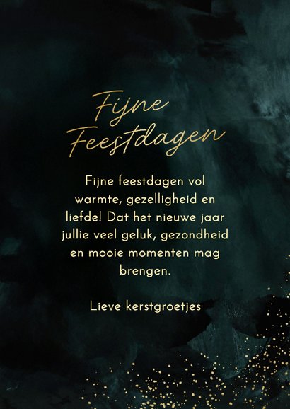 Nieuwjaarskaart fotocollage 13 kerstballen goud 3