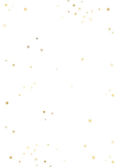 Nieuwjaarskaart fotocollage 2024 met gouden sterren Achterkant