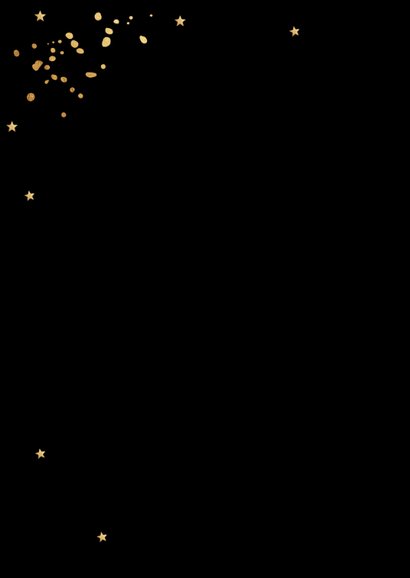 Nieuwjaarskaart fotocollage confetti goud 2