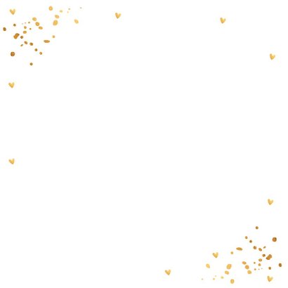 Nieuwjaarskaart fotocollage goud confetti 2