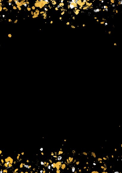Nieuwjaarskaart foto's gouden vlak '2021' confetti Achterkant