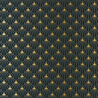 Nieuwjaarskaart gelukkig nieuwjaar - art deco stijl met goud Achterkant