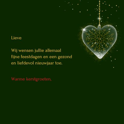 Nieuwjaarskaart glasballen met kardinaalsvogel 3