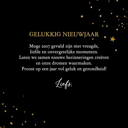 Nieuwjaarskaart glazen kerstballen met jaartal 3