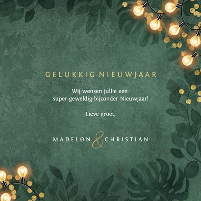 Nieuwjaarskaart goud confetti uitnodiging 3
