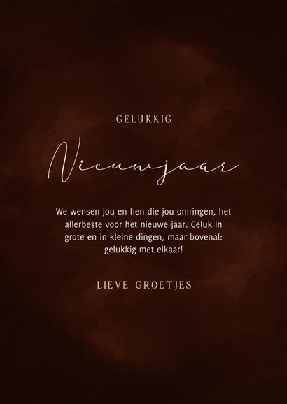 Nieuwjaarskaart gouden 2023 donkerrood stijlvol 3