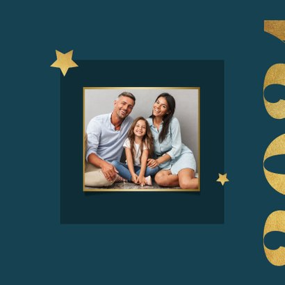 Nieuwjaarskaart grafisch modern goud foto 2021 liefde 2