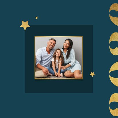 Nieuwjaarskaart grafisch modern goud foto 2026 liefde 2