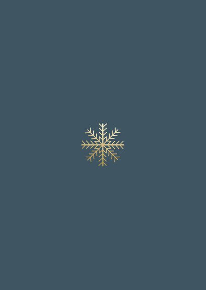 Nieuwjaarskaart grote foto met sneeuwkader en gouden 2027 Achterkant