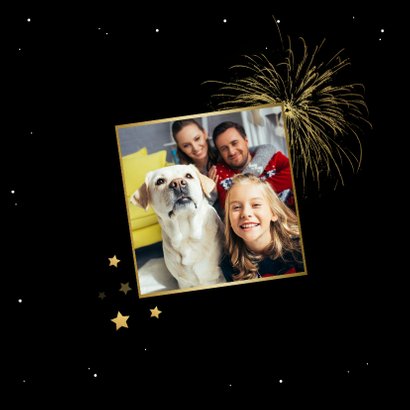 Nieuwjaarskaart happy new year fijne feestdagen vuurwerk 2