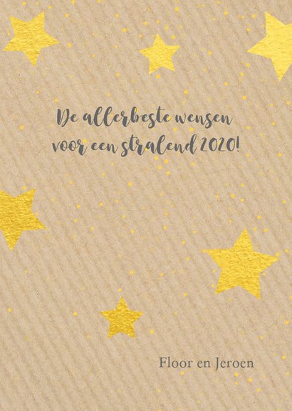 Nieuwjaarskaart happy new year gold 2020 3