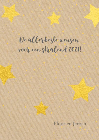 Nieuwjaarskaart happy new year gold 2021 3
