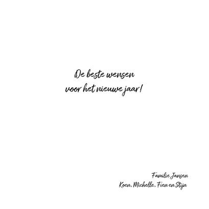 Nieuwjaarskaart - happy new year (gouden letters) 3