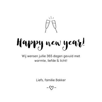 Nieuwjaarskaart - Happy new year handlettering 3