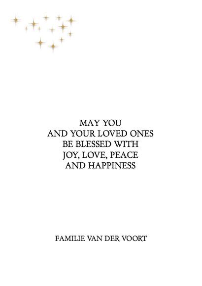 Nieuwjaarskaart Happy New year in goud 3