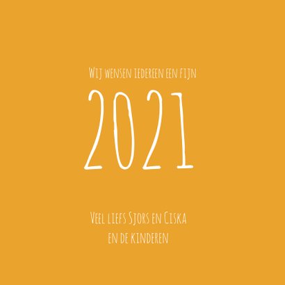 Nieuwjaarskaart Happy! new year retro 3