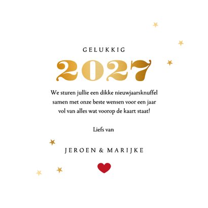 Nieuwjaarskaart hart van wensen 3
