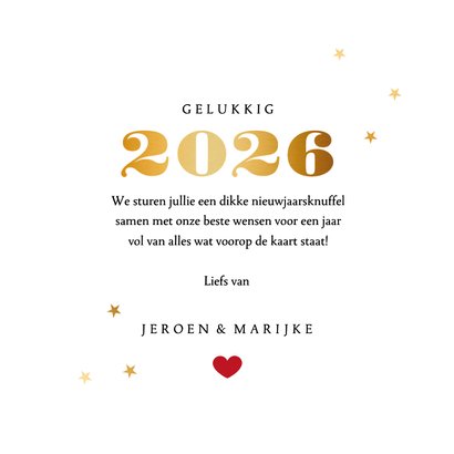 Nieuwjaarskaart hart van wensen 3