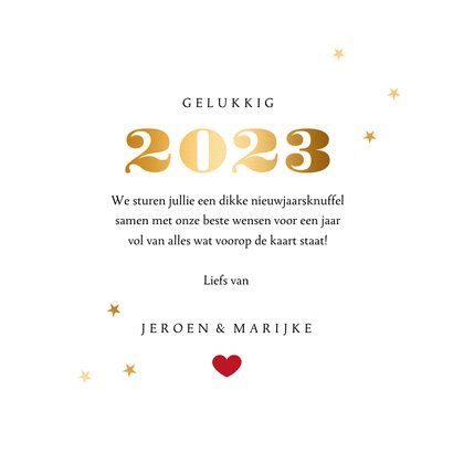 Nieuwjaarskaart hart van wensen 3