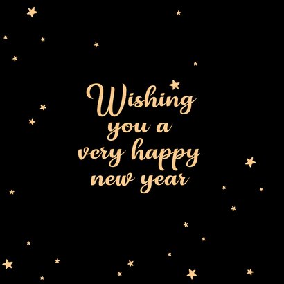 Nieuwjaarskaart - Hello new year sterren 2