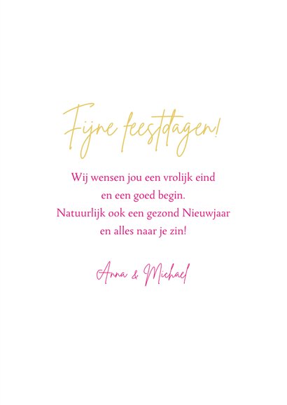 Nieuwjaarskaart hip modern roze goud sterren foto 3