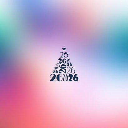 Nieuwjaarskaart kerstboom 26 Achterkant