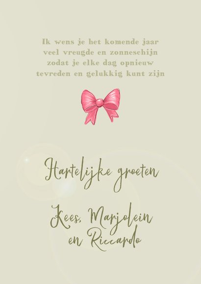 Nieuwjaarskaart krans en gemberkoek 3